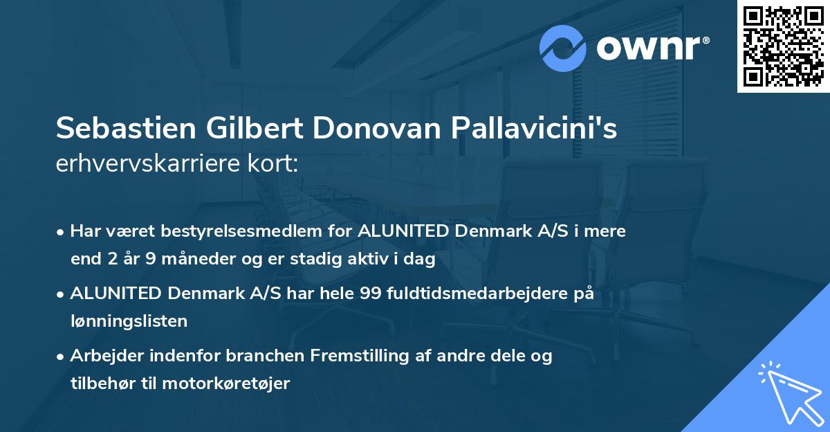 Sebastien Gilbert Donovan Pallavicini's erhvervskarriere kort