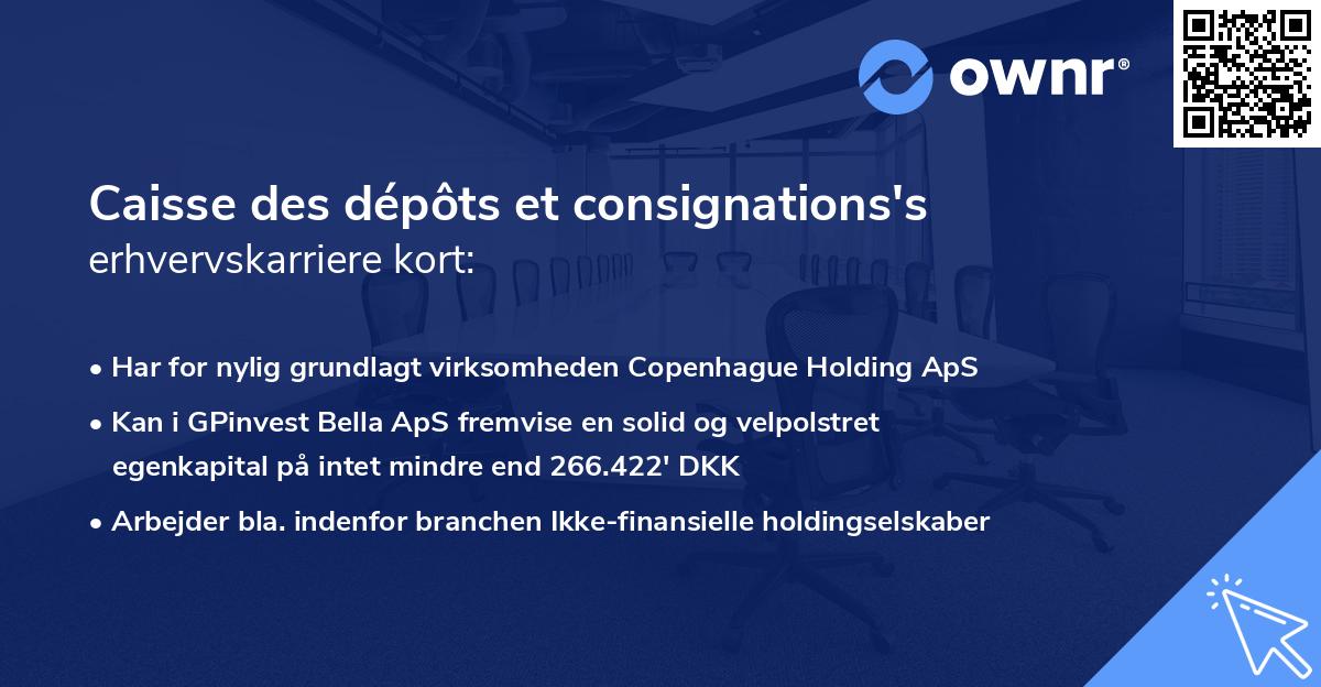 Caisse des dépôts et consignations's erhvervskarriere kort