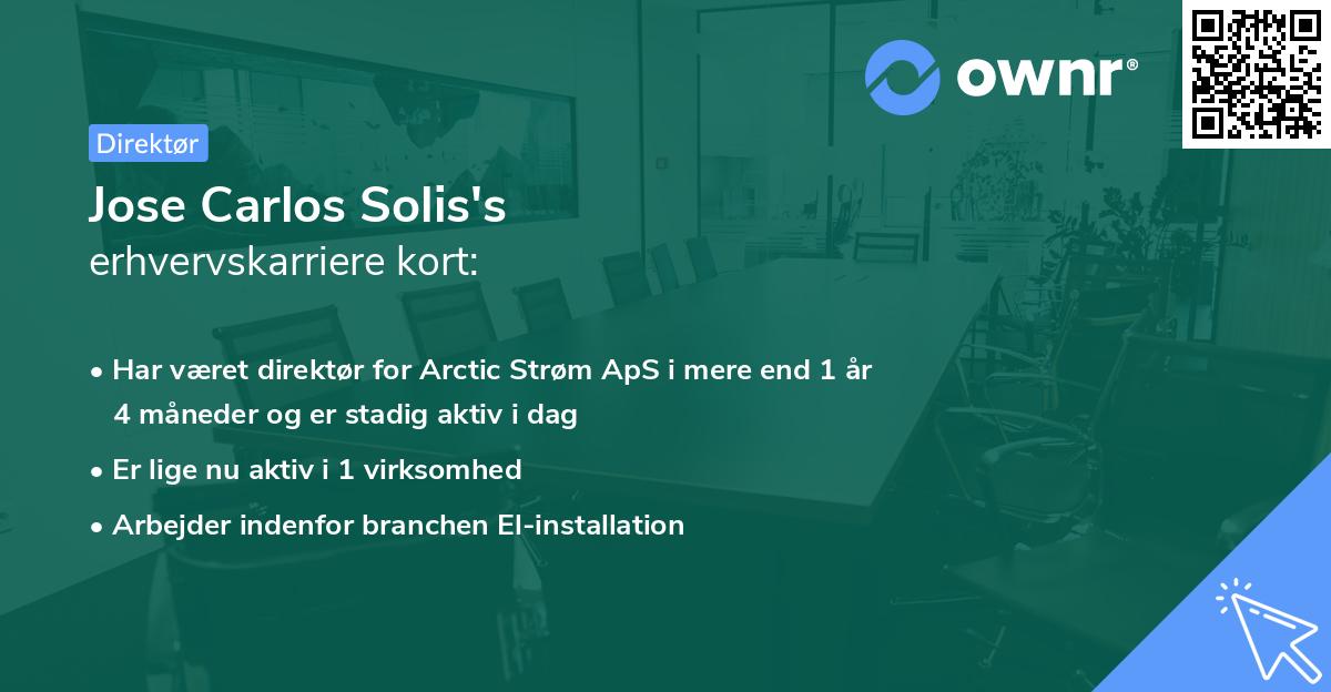 Jose Carlos Solis's erhvervskarriere kort