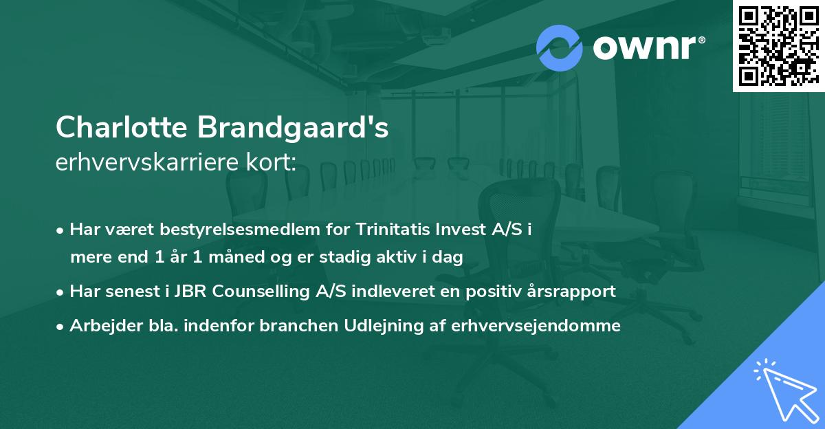 Charlotte Brandgaard's erhvervskarriere kort