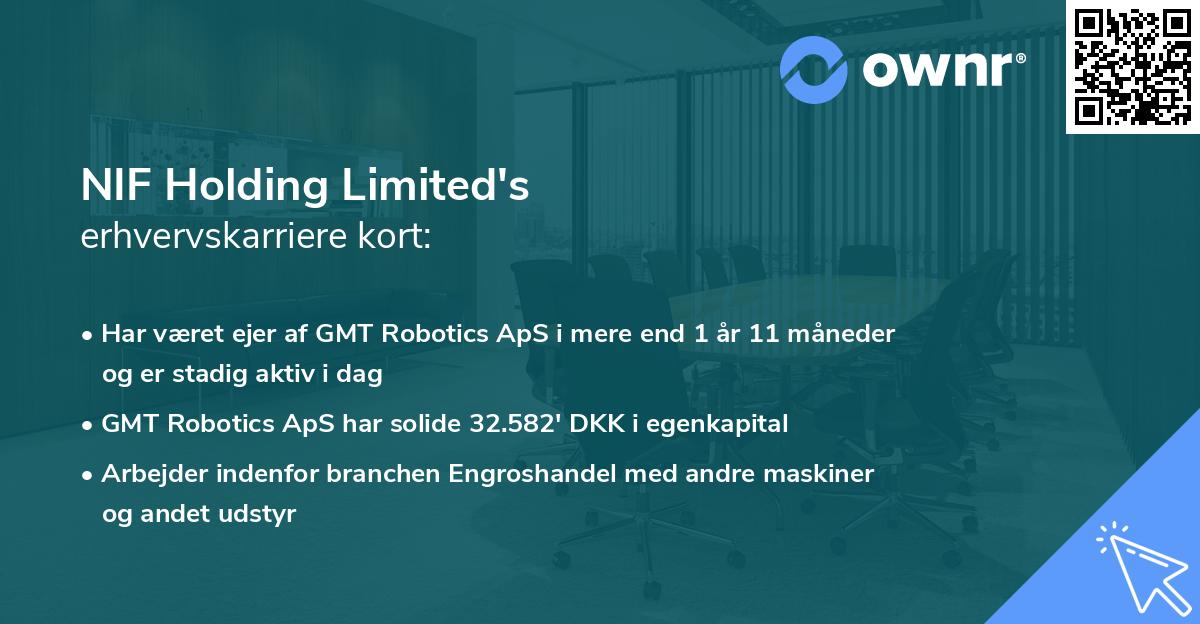 NIF Holding Limited's erhvervskarriere kort