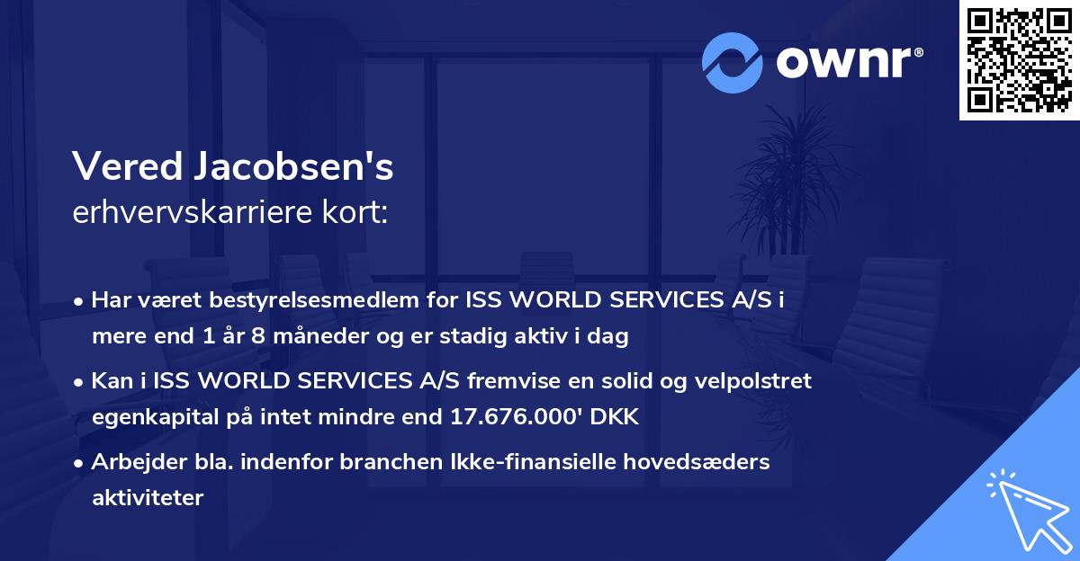 Vered Jacobsen's erhvervskarriere kort