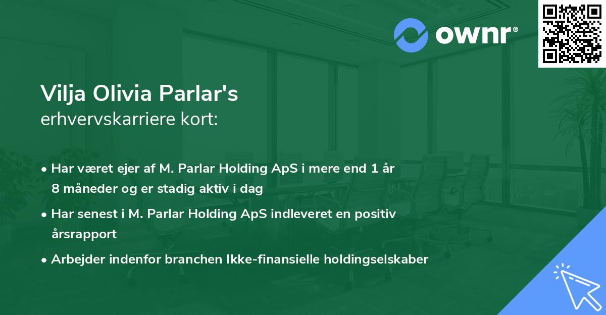 Vilja Olivia Parlar's erhvervskarriere kort