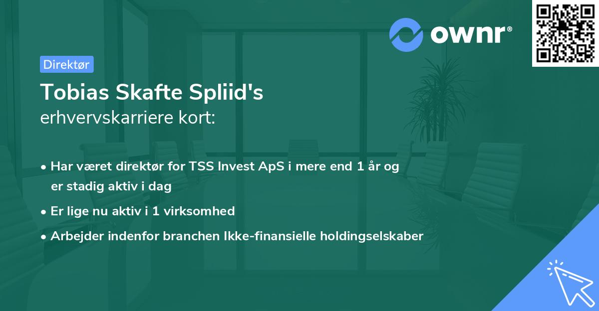 Tobias Skafte Spliid's erhvervskarriere kort