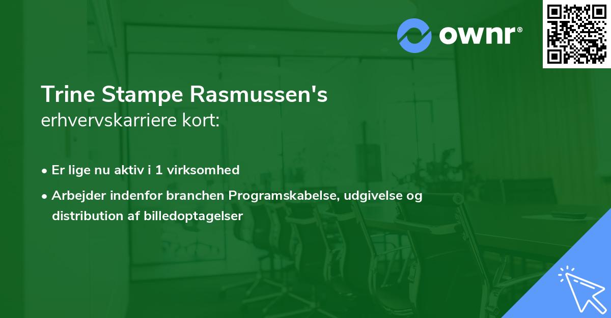 Trine Stampe Rasmussen's erhvervskarriere kort