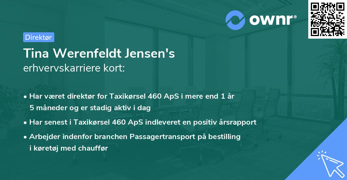 Tina Werenfeldt Jensen's erhvervskarriere kort