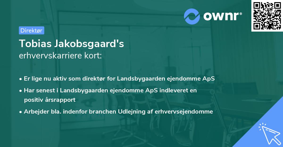 Tobias Jakobsgaard's erhvervskarriere kort