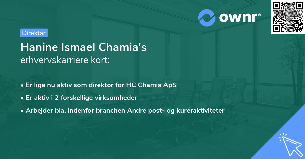 Hanine Ismael Chamia's erhvervskarriere kort