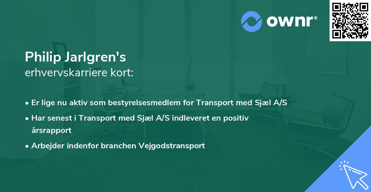 Philip Jarlgren's erhvervskarriere kort