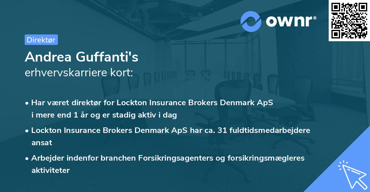 Andrea Guffanti's erhvervskarriere kort