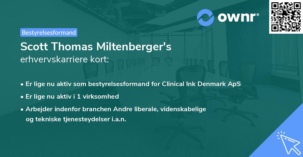 Scott Thomas Miltenberger's erhvervskarriere kort