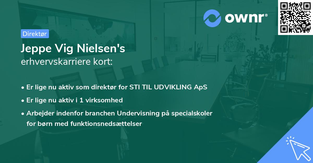 Jeppe Vig Nielsen's erhvervskarriere kort