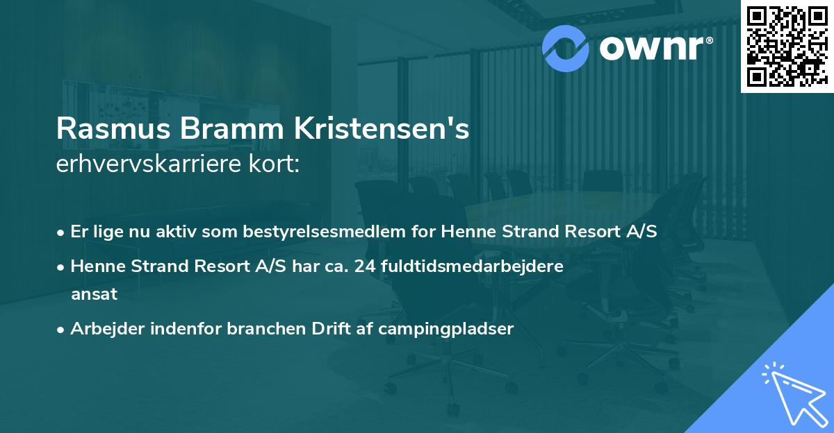 Rasmus Bramm Kristensen's erhvervskarriere kort