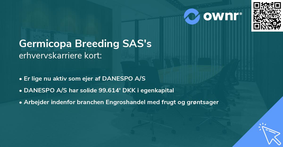 Germicopa Breeding SAS's erhvervskarriere kort