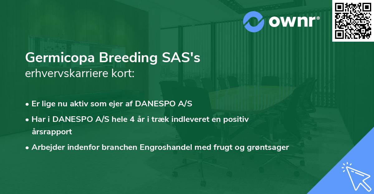 Germicopa Breeding SAS's erhvervskarriere kort