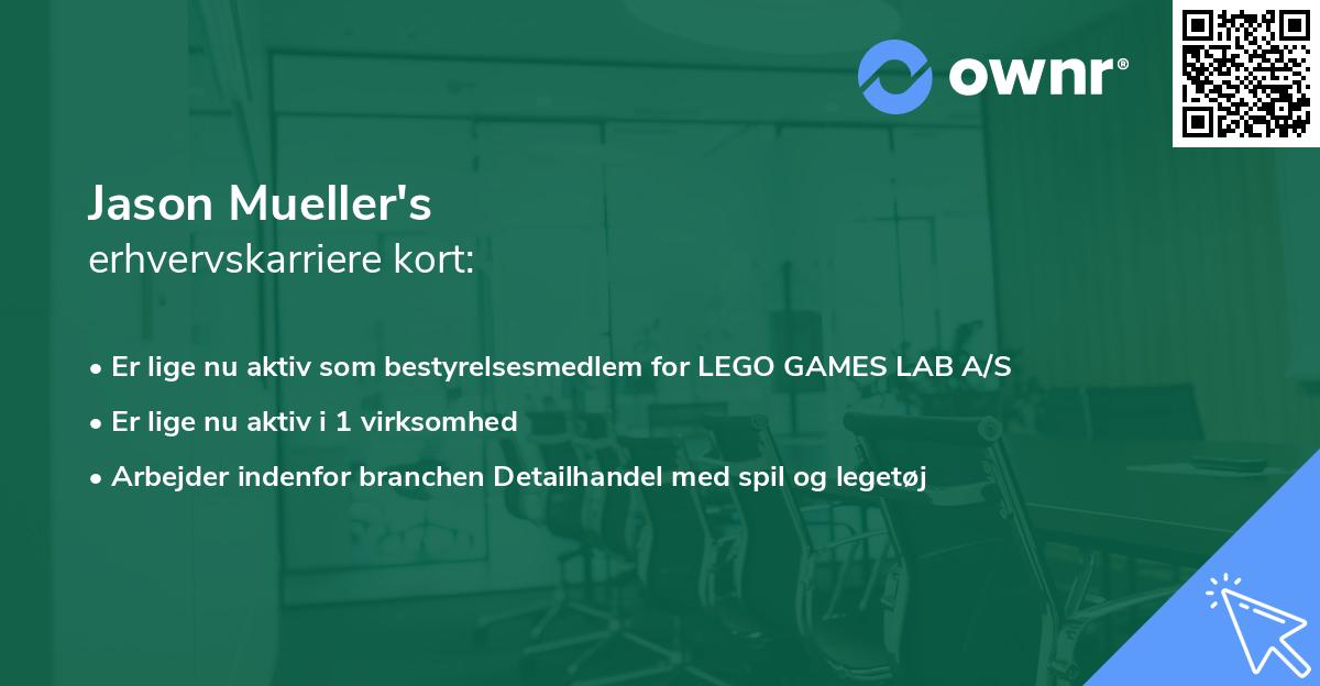 Jason Mueller's erhvervskarriere kort