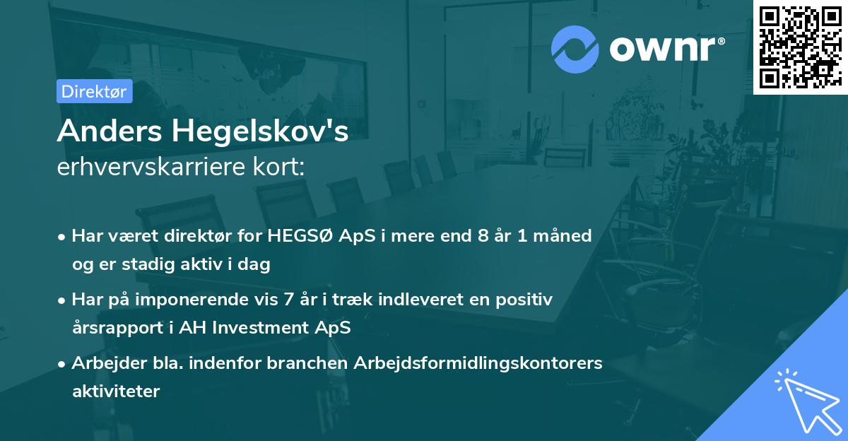 Anders Hegelskov's erhvervskarriere kort