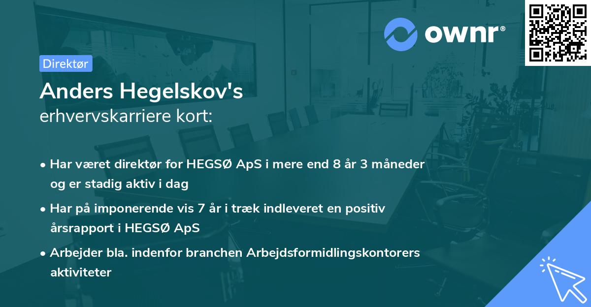 Anders Hegelskov's erhvervskarriere kort