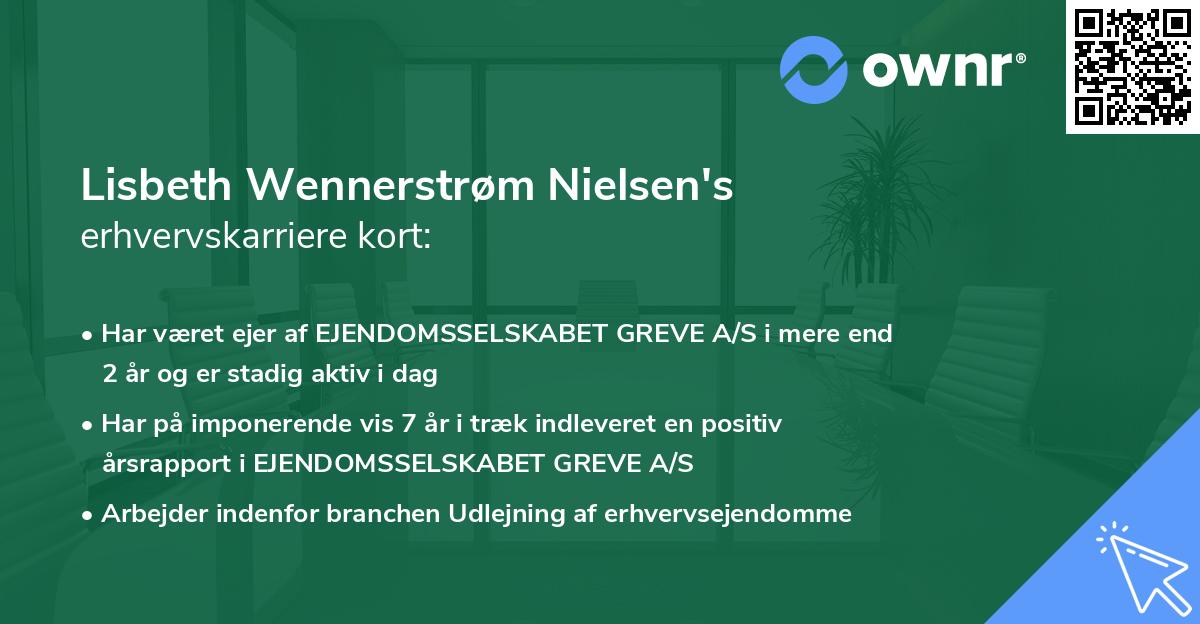 Lisbeth Wennerstrøm Nielsen's erhvervskarriere kort
