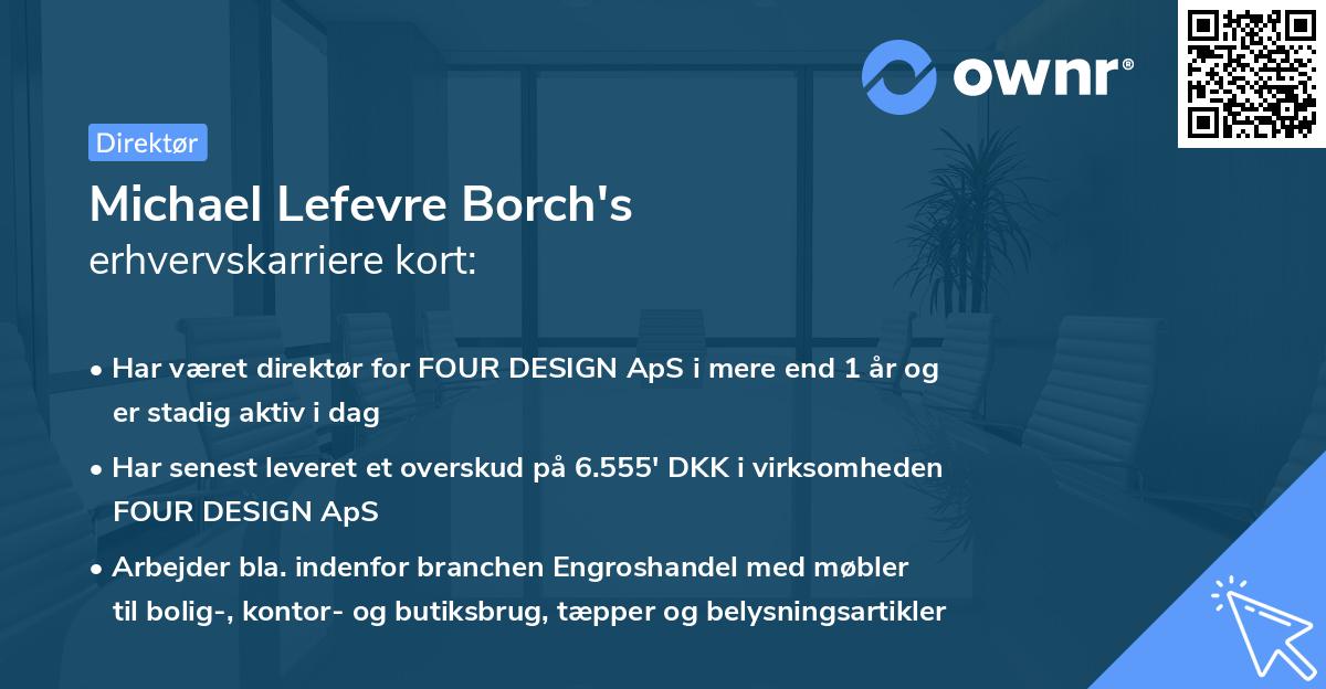 Michael Lefevre Borch's erhvervskarriere kort