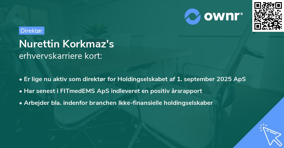 Nurettin Korkmaz's erhvervskarriere kort