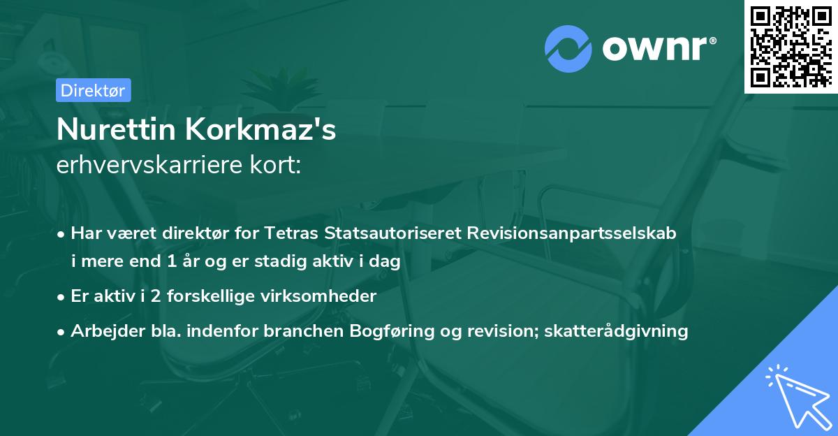 Nurettin Korkmaz's erhvervskarriere kort