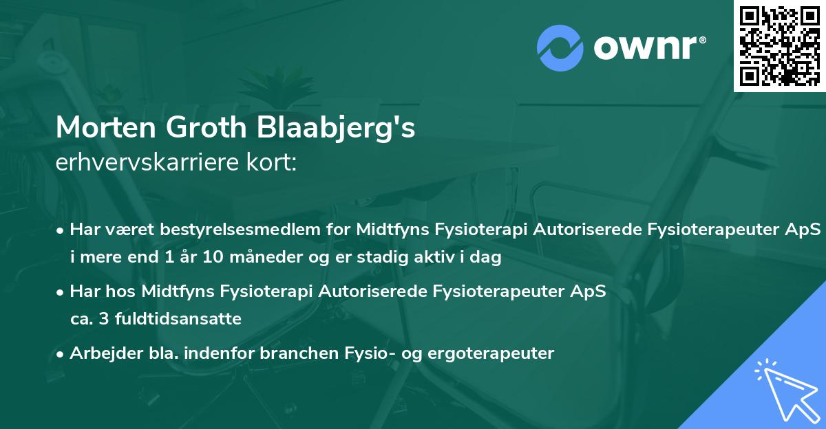 Morten Groth Blaabjerg's erhvervskarriere kort