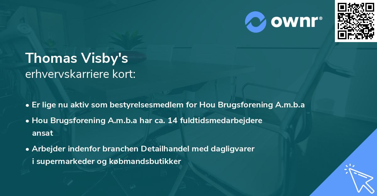 Thomas Visby's erhvervskarriere kort
