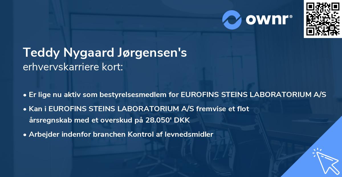 Teddy Nygaard Jørgensen's erhvervskarriere kort