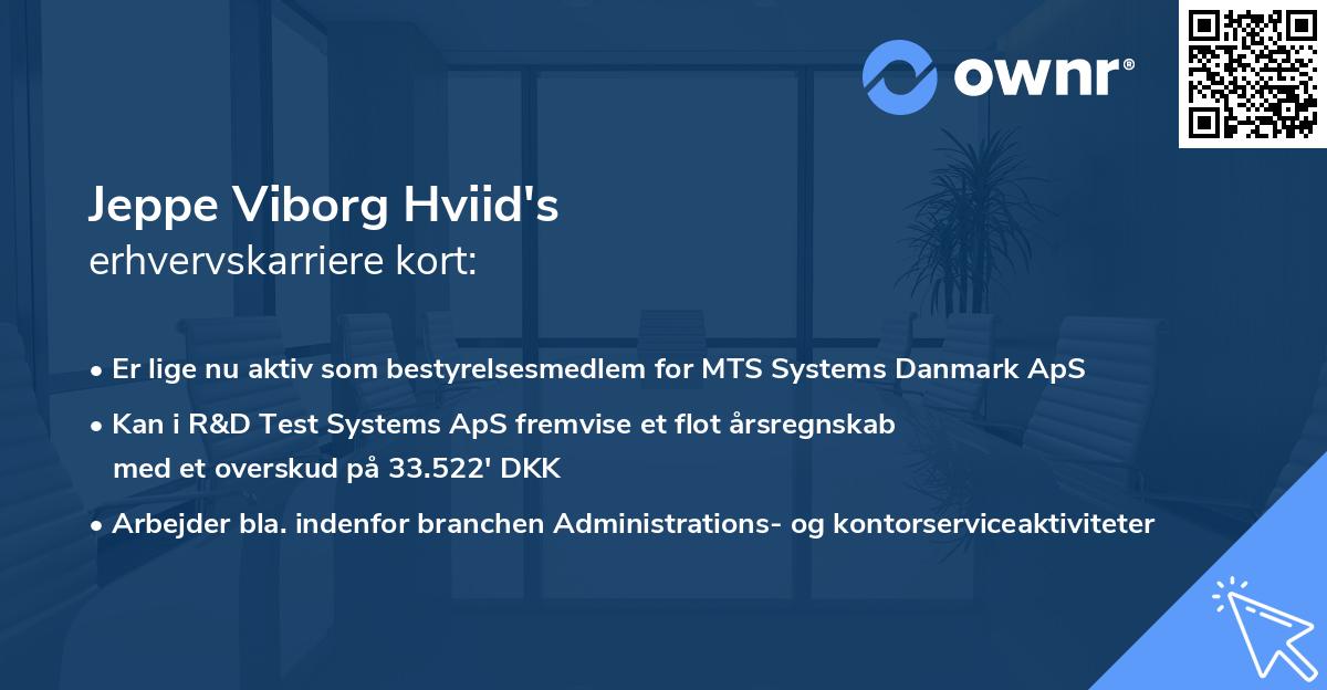 Jeppe Viborg Hviid's erhvervskarriere kort