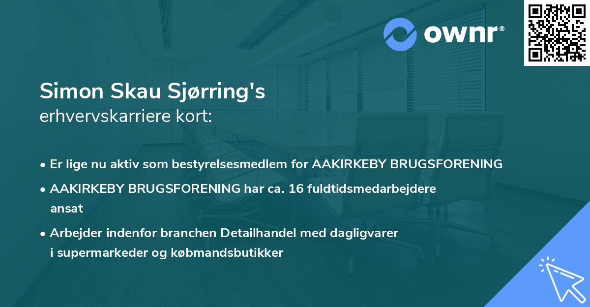 Simon Skau Sjørring's erhvervskarriere kort