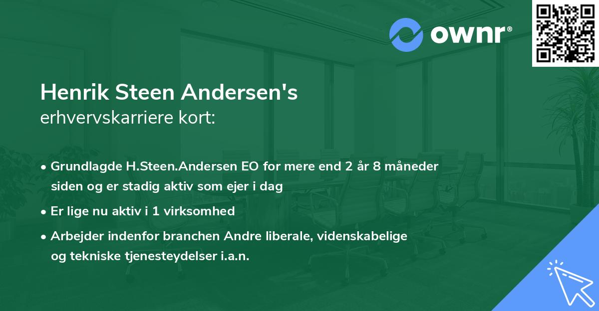 Henrik Steen Andersen's erhvervskarriere kort