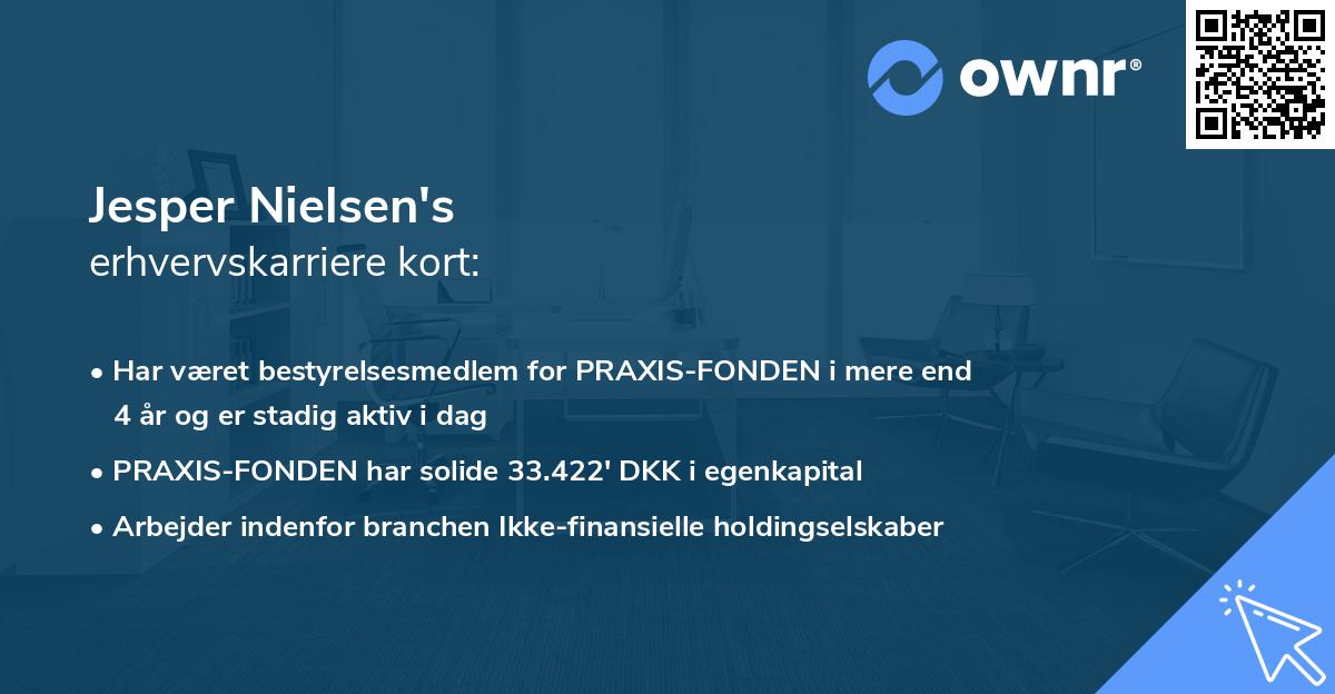 Jesper Nielsen's erhvervskarriere kort