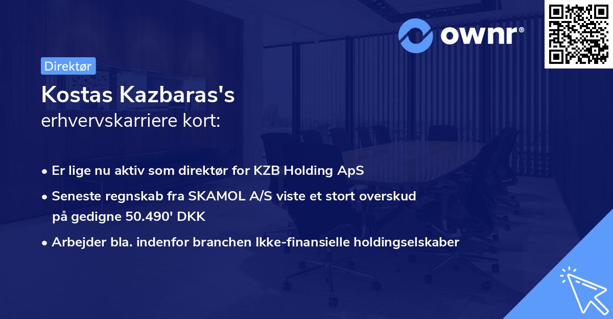 Kostas Kazbaras's erhvervskarriere kort