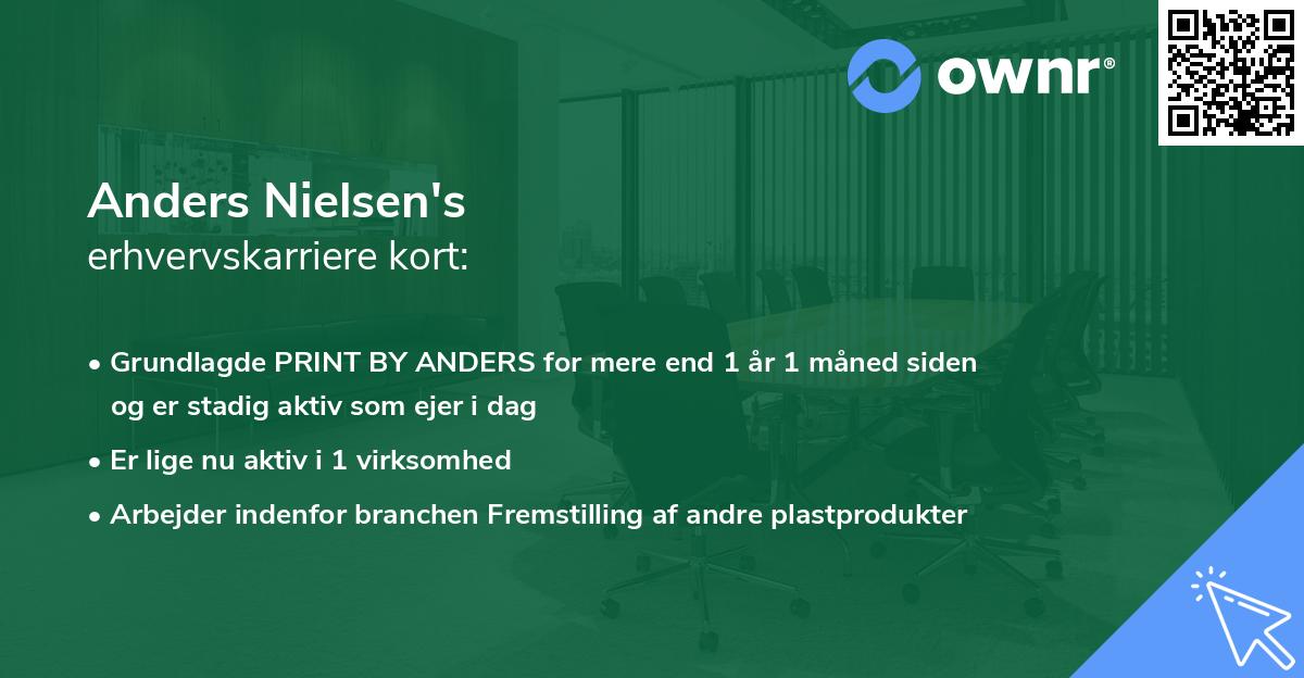 Anders Nielsen's erhvervskarriere kort
