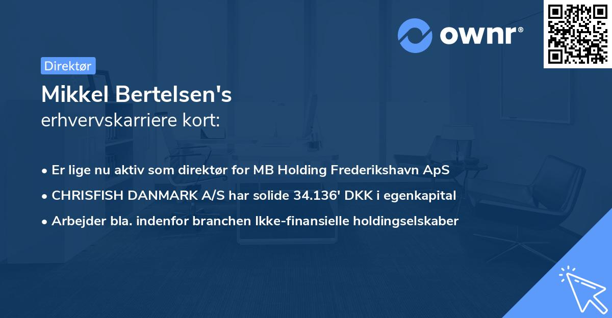 Mikkel Bertelsen's erhvervskarriere kort