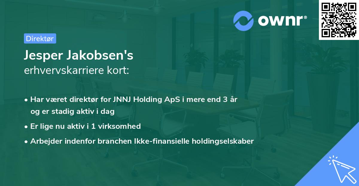 Jesper Jakobsen's erhvervskarriere kort