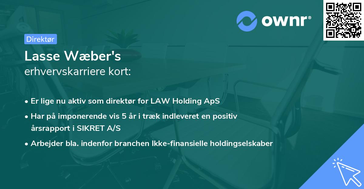 Lasse Wæber's erhvervskarriere kort
