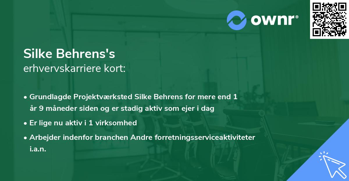 Silke Behrens's erhvervskarriere kort