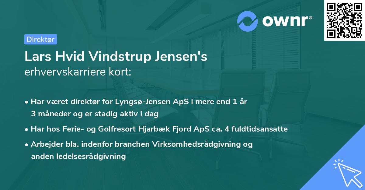 Lars Hvid Vindstrup Jensen's erhvervskarriere kort