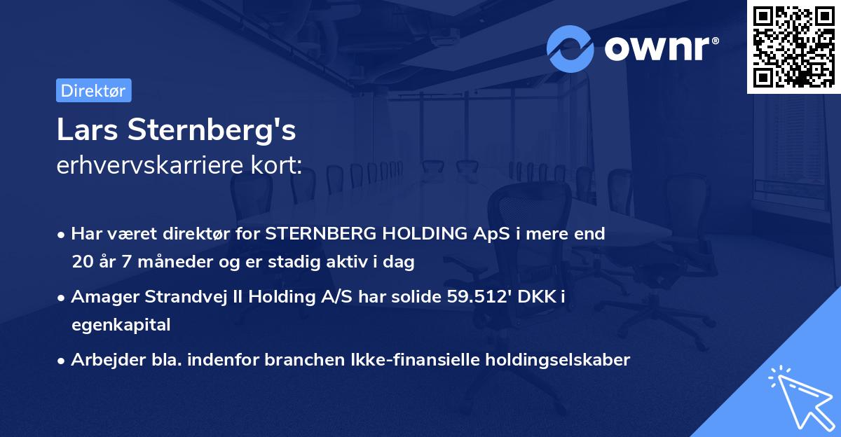 Lars Sternberg's erhvervskarriere kort