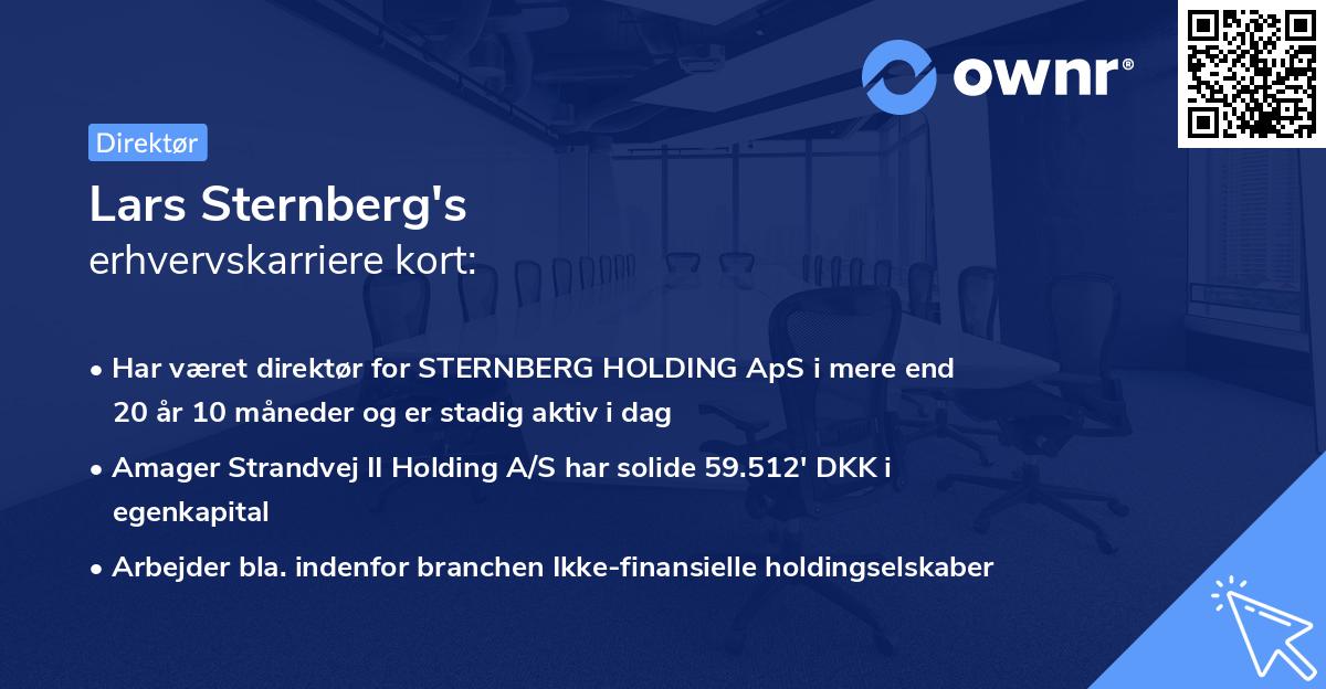 Lars Sternberg's erhvervskarriere kort