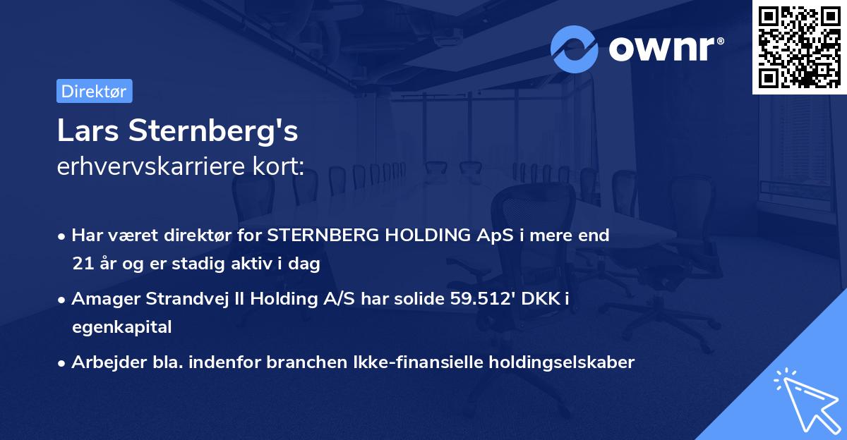 Lars Sternberg's erhvervskarriere kort