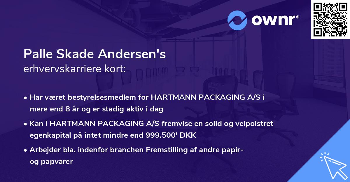 Palle Skade Andersen's erhvervskarriere kort