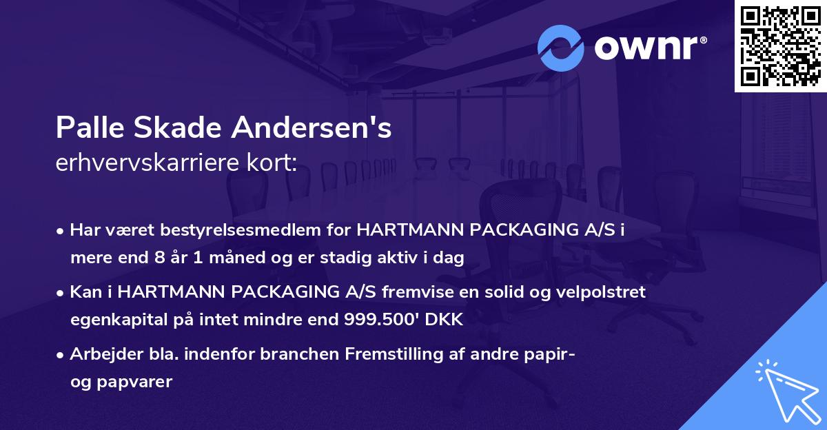 Palle Skade Andersen's erhvervskarriere kort