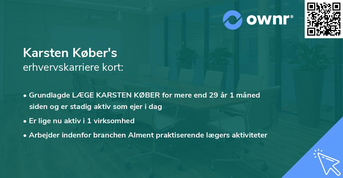 Karsten Køber's erhvervskarriere kort