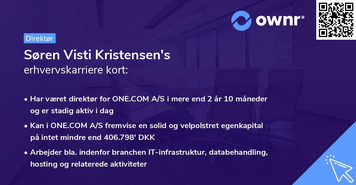 Søren Visti Kristensen's erhvervskarriere kort