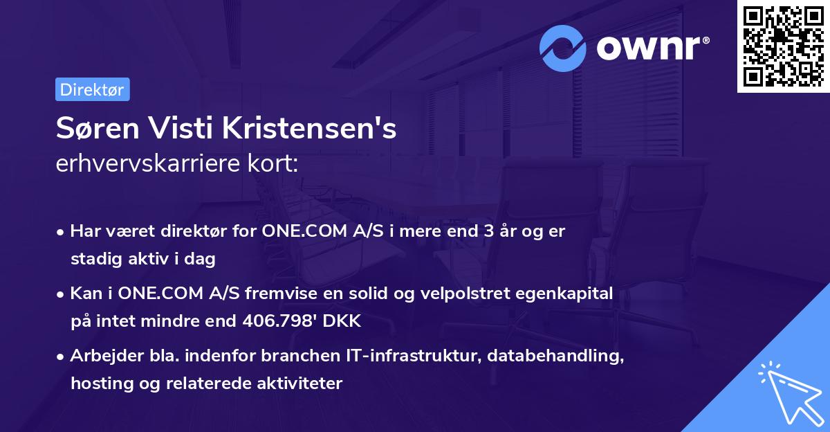 Søren Visti Kristensen's erhvervskarriere kort