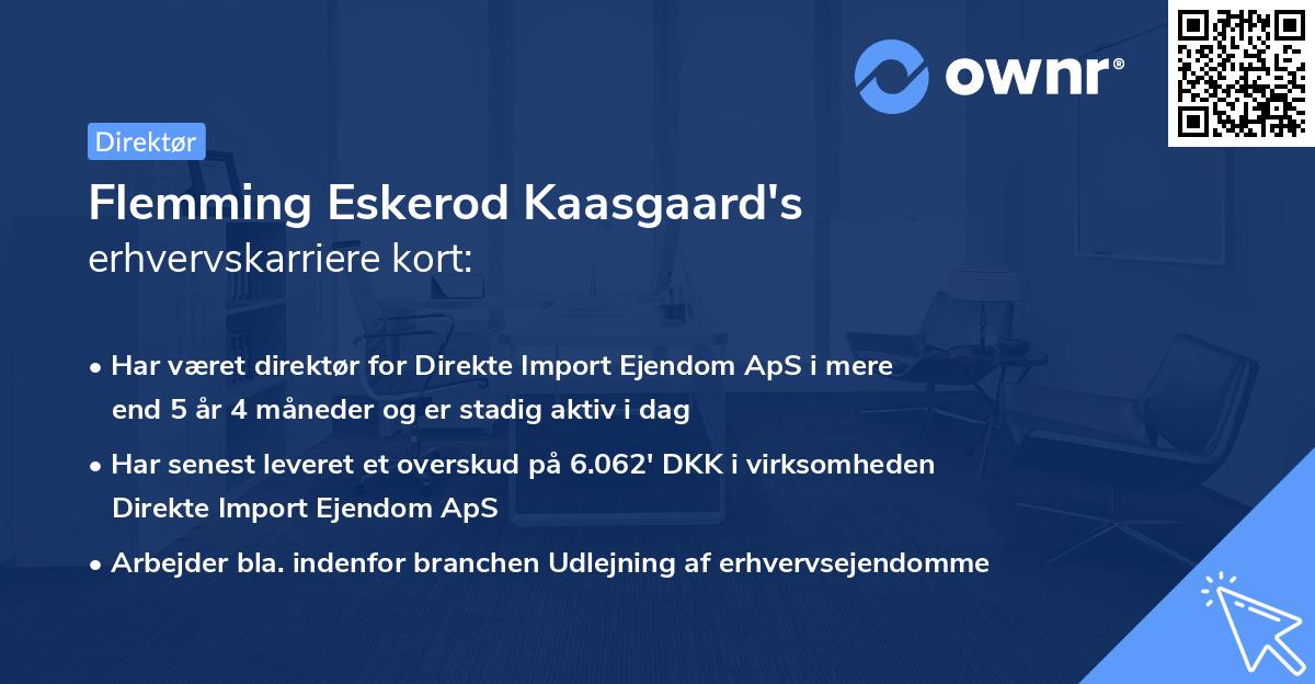 Flemming Eskerod Kaasgaard's erhvervskarriere kort