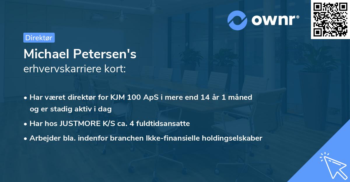 Michael Petersen's erhvervskarriere kort